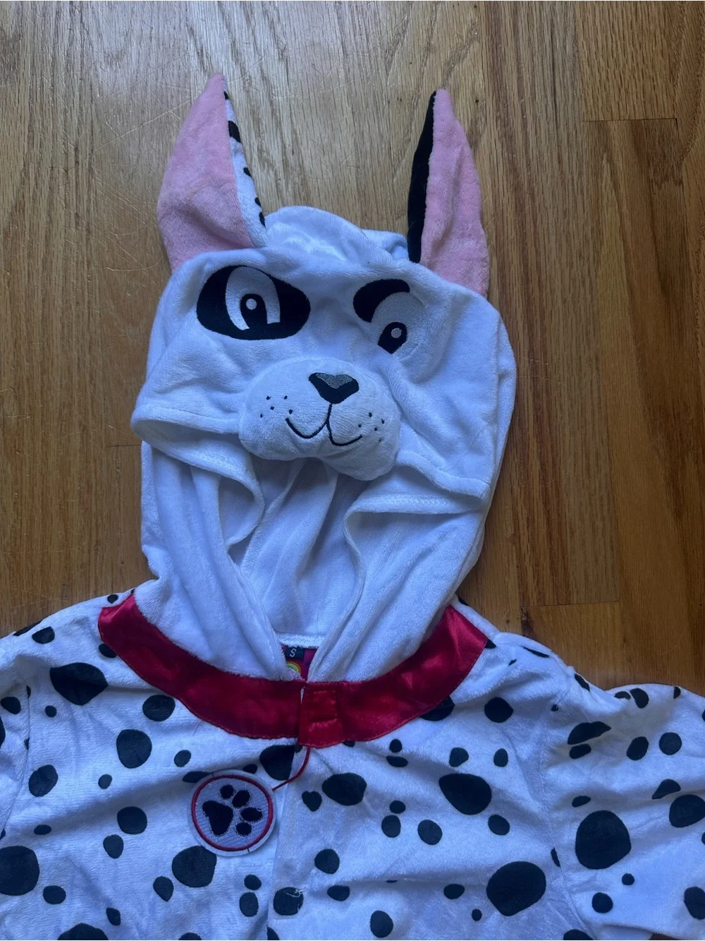 Kids Dalmatian Dog Halloween Costume Hooded One Piece Kids size small